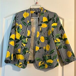 Lemon print blazer